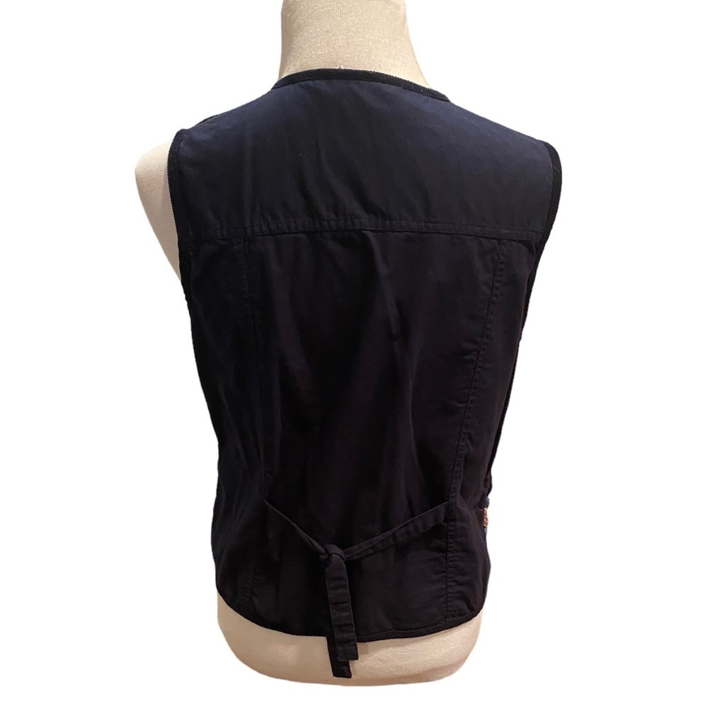 Casey & Max Navy Corduroy Front with Embroidered Fall / Autumn/ Scarecrow Boho - Picture 4 of 13